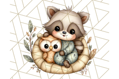 Woodland Nursery Baby Animals Clipart, Cute Animals Png Product Image 3