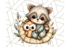 Woodland Nursery Baby Animals Clipart, Cute Animals Png Product Image 3