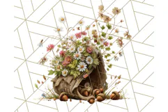 Acorn Village Clipart PNG, Fall Animal Png Product Image 3