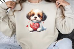 Valentine Dog Clipart PNG Product Image 1