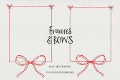 Frames &amp; Bows Line Art Clipart SVG | PNG | EPS Product Image 1