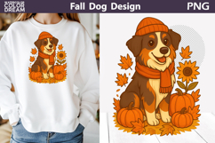 Australian Shepherd Fall PNG | Autumn Dog Clipart Product Image 1