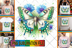 Cheerful TSHIRT Art Magic PNG, Butterfly Product Image 1
