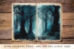Printable Junk Journal Pages dark forest 1 Product Image 1