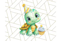 Cute Baby Turtle Clipart, Cute Animals Png Product Image 3