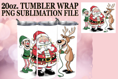 Enchanted Dreams 20oz tumbler wrap, Funny Santa Product Image 1