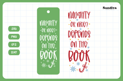 Christmas Bookmark Saying SVG For Book Lovers - Depends Product Image 3