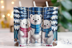 Merry Christmas Beer Tumbler Wrap | Christmas Wrap Product Image 1