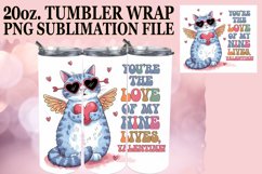 Cheerful Reflections 20oz tumbler wrap, Valentines Cat Product Image 1