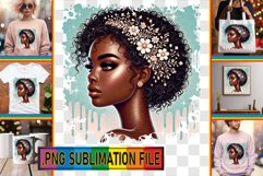 Cheerful PNG TSHIRT Art, Afro Girl Product Image 1