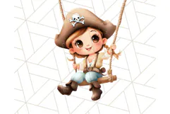Cartoon Pirate Kids and Animals PNG Clipart for Fun Designs Product Image 3