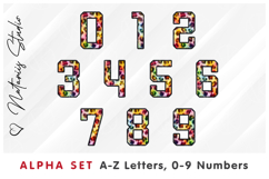 2 Rainbow Leopard Print Alpha Sets. Letters Numbers Clipart. Product Image 3