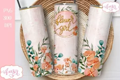 Flower girl Tumbler Wrap for Sublimation Product Image 1
