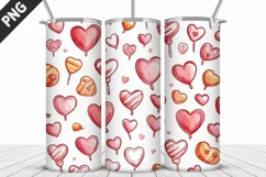 Lovely Hearts Tumbler Design | Valentine's Day Tumbler Wrap Product Image 4