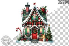 Christmas House Sublimation - Clipart PNG Design Product Image 1