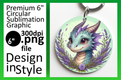 Cute Circle Design Coaster Template , Dragon Product Image 1