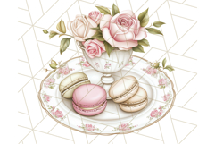 Pastel Tea Clip Art PNG with Sweets and Floral Accents Png Product Image 3