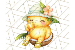Tropical Tiki Friends PNG Clipart, Cute Summer Art Product Image 3