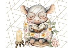 Warm &amp; Fuzzy Mornings PNG Clipart, Cozy Animal Art Download Product Image 3
