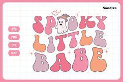 Funny Halloween Toddler Shirt Quote SVG | Spooky Little Babe Product Image 3