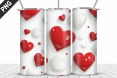 Valentines Love Skinny Tumbler PNG Wrap| Valentines Tumbler Product Image 4