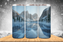 Winter Wonderland Snowflake PNG, Icy Tree 20oz Tumbler wrap Product Image 1