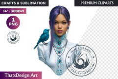 Fantasy Boreal Winter Girl Warrior &amp; Ice Queen Clipart Product Image 1