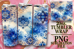 Bright love 20oz tumbler wrap, Watercolor Pattern Product Image 1