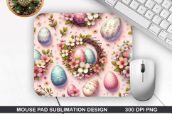 Easter Eggs Mouse Pad Sublimation, Easter Mouse Pad PNG Product Image 1