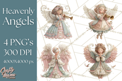 Heavenly Angel Clipart and Clip Art for Christian Christmas Product Image 1