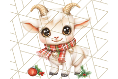 Vintage Christmas Clipart PNG, Cute Animals Holiday Elements Product Image 3