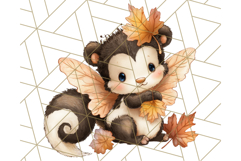 Fall Fairy Animal Clipart PNG, Woodland Creatures With Wings Product Image 3