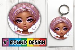 Cheerful Round Design Sublimation, 3D Heart Product Image 1