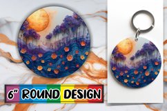 Delicate Blossom Sublimation Circle Art Product Image 1