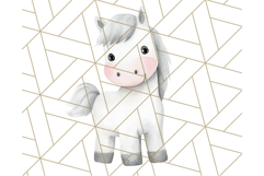 Watercolor Farm Animals PNG Clipart, Baby Nursery Decor Png Product Image 3