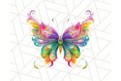 Colorful Butterfly Clipart PNG Clipart, Rainbow Butterfly Product Image 3