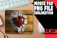 Heartfelt Love 3D Hole in Wall Mouse PaSublime Valentine&#039;s D Product Image 1