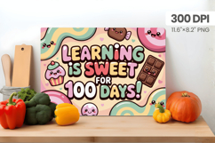 100 days of school Cutting Board PNG Design, Teacher PNG Product Image 1