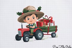 Cute Watercolor Christmas Farm Clipart PNG Product Image 1
