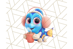 3D Under the Sea Christmas Clipart, Ocean Christmas PNG Product Image 3