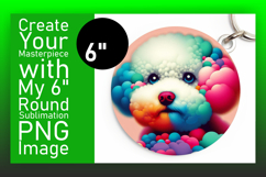 Unique Circle PNG Car Coaster Design , Dog Product Image 1
