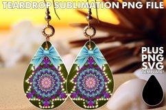 VIBRANT Teardrop Earrings Ideas PNG, Neon Xmas Product Image 1