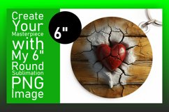 Car Coaster Radiance: 3D Heart Sublimation Product Image 1