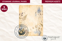 Botanical Herbarium Junk Journal digital paper textured Product Image 1