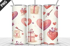 Valentines Love Skinny Tumbler PNG Wrap| Valentines Tumbler Product Image 4
