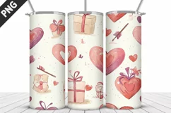 Valentines Love Skinny Tumbler PNG Wrap| Valentines Tumbler Product Image 4
