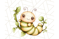 Cute Caterpillar Clipart PNG, Spring Bug Illustrations Product Image 3