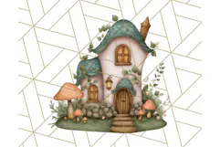 Whimsical Cottagecore Cottage PNG Clipart, Fairy House Png Product Image 3