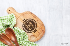 Chilin&#039; and Grillin&#039; SVG Engraved | Kitchen Quote Product Image 2