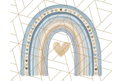 Boho Rainbow PNG Clipart, Earthy Arches &amp; Minimal Shapes Product Image 3